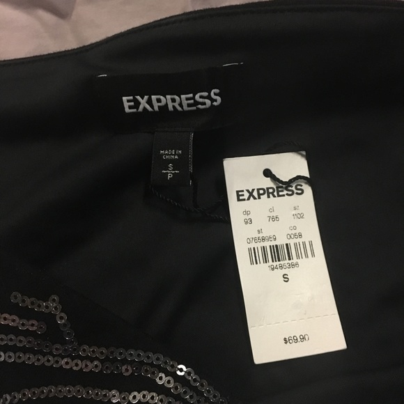 🌸Express High-Waisted Sequin Palm Mini Skirt - Picture 8 of 8